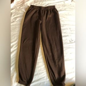 Plain brown sweats